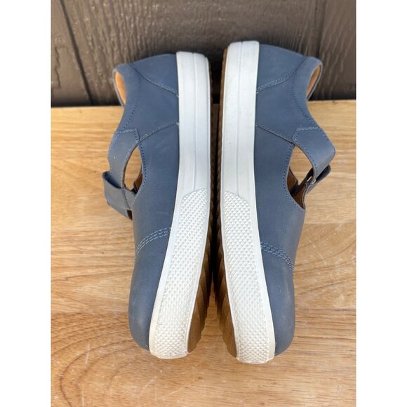 Hotter Lily Leather Mary Jane Blue Shoes Sneakers Comfort Size 8.5" England - Picture 8 of 12